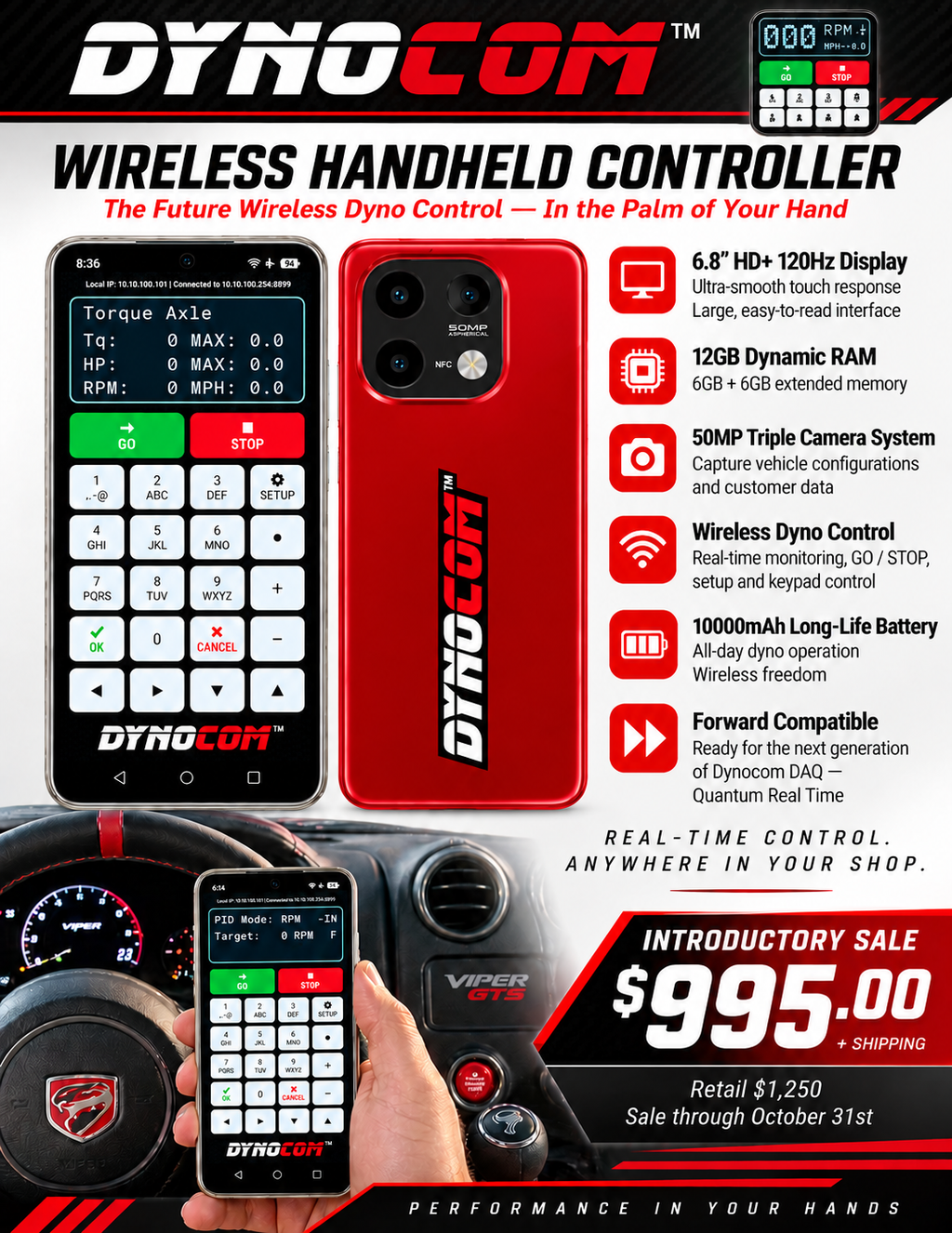 NEW — Dynocom Wireless Handheld (DC-WHD)